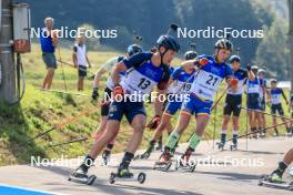 25.08.2023, Brezno-Osrblie, Slovakia (SVK): Artem Tyshchenko (UKR), Dmitrii Shamaev (ROU), (l-r) - IBU Summer Biathlon World Championships, super sprint men, Brezno-Osrblie (SVK). www.nordicfocus.com. © Manzoni/NordicFocus. Every downloaded picture is fee-liable.