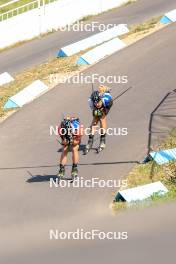 25.08.2023, Brezno-Osrblie, Slovakia (SVK): Tomas Mikyska (CZE), Rene Zahkna (EST), (l-r) - IBU Summer Biathlon World Championships, super sprint men, Brezno-Osrblie (SVK). www.nordicfocus.com. © Manzoni/NordicFocus. Every downloaded picture is fee-liable.