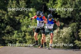 25.08.2023, Brezno-Osrblie, Slovakia (SVK): Vitezslav Hornig (CZE), Vytautas Strolia (LTU), (l-r) - IBU Summer Biathlon World Championships, super sprint men, Brezno-Osrblie (SVK). www.nordicfocus.com. © Manzoni/NordicFocus. Every downloaded picture is fee-liable.