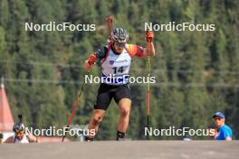 25.08.2023, Brezno-Osrblie, Slovakia (SVK): Florent Claude (BEL) - IBU Summer Biathlon World Championships, super sprint men, Brezno-Osrblie (SVK). www.nordicfocus.com. © Manzoni/NordicFocus. Every downloaded picture is fee-liable.