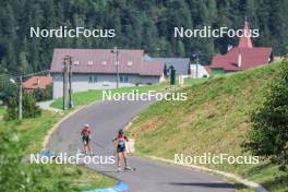 23.08.2023, Brezno-Osrblie, Slovakia (SVK): Undefined athlete competes - IBU Summer Biathlon World Championships, training, Brezno-Osrblie (SVK). www.nordicfocus.com. © Manzoni/NordicFocus. Every downloaded picture is fee-liable.