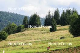 23.08.2023, Brezno-Osrblie, Slovakia (SVK): Undefined athlete competes - IBU Summer Biathlon World Championships, training, Brezno-Osrblie (SVK). www.nordicfocus.com. © Manzoni/NordicFocus. Every downloaded picture is fee-liable.