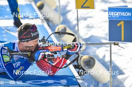 14.02.2023, Oberhof, Germany (GER): Quentin Fillon Maillet (FRA) - IBU World Championships Biathlon, individual men, Oberhof (GER). www.nordicfocus.com. © Reichert/NordicFocus. Every downloaded picture is fee-liable.