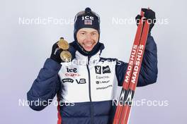 11.02.2023, Oberhof, Germany (GER): Sturla Holm Laegreid (NOR) - IBU World Championships Biathlon, medals, Oberhof (GER). www.nordicfocus.com. © Manzoni/NordicFocus. Every downloaded picture is fee-liable.