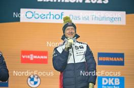 08.02.2023, Oberhof, Germany (GER): Johannes Thingnes Boe (NOR) - IBU World Championships Biathlon, medals, Oberhof (GER). www.nordicfocus.com. © Reichert/NordicFocus. Every downloaded picture is fee-liable.