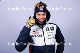 08.02.2023, Oberhof, Germany (GER): Sturla Holm Laegreid (NOR) - IBU World Championships Biathlon, medals, Oberhof (GER). www.nordicfocus.com. © Manzoni/NordicFocus. Every downloaded picture is fee-liable.