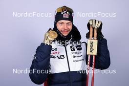 08.02.2023, Oberhof, Germany (GER): Sturla Holm Laegreid (NOR) - IBU World Championships Biathlon, medals, Oberhof (GER). www.nordicfocus.com. © Manzoni/NordicFocus. Every downloaded picture is fee-liable.