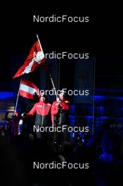 07.02.2023, Oberhof, Germany (GER): Event Feature: Team Austria walks in - IBU World Championships Biathlon, opening ceremony, Oberhof (GER). www.nordicfocus.com. © Reichert/NordicFocus. Every downloaded picture is fee-liable.