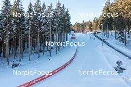 08.02.2023, Oberhof, Germany (GER): Part of the track leading to the IBU Schneise - IBU World Championships Biathlon, training, Oberhof (GER). www.nordicfocus.com. © Manzoni/NordicFocus. Every downloaded picture is fee-liable.