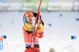 30.11.2023, Oestersund, Sweden, (SWE): Florent Claude (BEL) - IBU World Cup Biathlon, relay men, Oestersund (SWE). www.nordicfocus.com. © Manzoni/NordicFocus. Every downloaded picture is fee-liable.