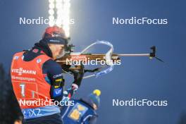 30.11.2023, Oestersund, Sweden, (SWE): Endre Stroemsheim (NOR) - IBU World Cup Biathlon, relay men, Oestersund (SWE). www.nordicfocus.com. © Authamayou/NordicFocus. Every downloaded picture is fee-liable.