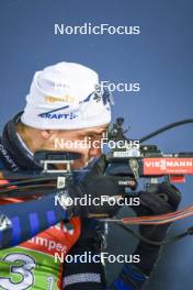 30.11.2023, Oestersund, Sweden, (SWE): Eric Perrot (FRA) - IBU World Cup Biathlon, relay men, Oestersund (SWE). www.nordicfocus.com. © Authamayou/NordicFocus. Every downloaded picture is fee-liable.