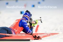 30.11.2023, Oestersund, Sweden, (SWE): Maxime Germain (USA) - IBU World Cup Biathlon, relay men, Oestersund (SWE). www.nordicfocus.com. © Manzoni/NordicFocus. Every downloaded picture is fee-liable.