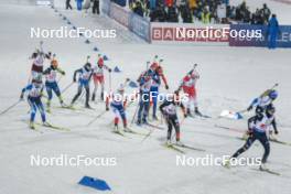 29.11.2023, Oestersund, Sweden, (SWE): Event Feature: Start of womens race, first group - IBU World Cup Biathlon, relay women, Oestersund (SWE). www.nordicfocus.com. © Authamayou/NordicFocus. Every downloaded picture is fee-liable.