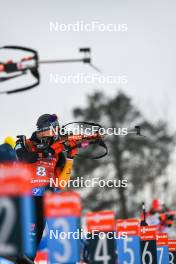 25.11.2023, Oestersund, Sweden, (SWE): Justus Strelow (GER) - IBU World Cup Biathlon, single mixed relay, Oestersund (SWE). www.nordicfocus.com. © Authamayou/NordicFocus. Every downloaded picture is fee-liable.