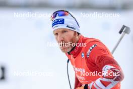 25.11.2023, Oestersund, Sweden, (SWE): Simon Eder (AUT) - IBU World Cup Biathlon, single mixed relay, Oestersund (SWE). www.nordicfocus.com. © Manzoni/NordicFocus. Every downloaded picture is fee-liable.