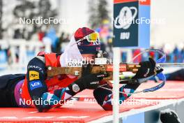 25.11.2023, Oestersund, Sweden, (SWE): Sturla Holm Laegreid (NOR) - IBU World Cup Biathlon, single mixed relay, Oestersund (SWE). www.nordicfocus.com. © Authamayou/NordicFocus. Every downloaded picture is fee-liable.