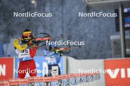 02.12.2023, Oestersund, Sweden, (SWE): Cesar Beauvais (BEL) - IBU World Cup Biathlon, sprint men, Oestersund (SWE). www.nordicfocus.com. © Authamayou/NordicFocus. Every downloaded picture is fee-liable.