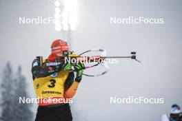 02.12.2023, Oestersund, Sweden, (SWE): Roman Rees (GER) - IBU World Cup Biathlon, sprint men, Oestersund (SWE). www.nordicfocus.com. © Authamayou/NordicFocus. Every downloaded picture is fee-liable.