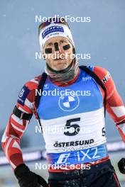 02.12.2023, Oestersund, Sweden, (SWE): Simon Eder (AUT) - IBU World Cup Biathlon, sprint men, Oestersund (SWE). www.nordicfocus.com. © Manzoni/NordicFocus. Every downloaded picture is fee-liable.