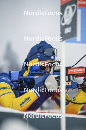 02.12.2023, Oestersund, Sweden, (SWE): Anton Ivarsson (SWE) - IBU World Cup Biathlon, sprint men, Oestersund (SWE). www.nordicfocus.com. © Authamayou/NordicFocus. Every downloaded picture is fee-liable.