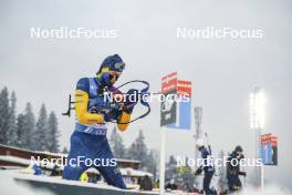 02.12.2023, Oestersund, Sweden, (SWE): Anton Ivarsson (SWE) - IBU World Cup Biathlon, sprint men, Oestersund (SWE). www.nordicfocus.com. © Authamayou/NordicFocus. Every downloaded picture is fee-liable.