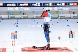 02.12.2023, Oestersund, Sweden, (SWE): Simon Eder (AUT) - IBU World Cup Biathlon, sprint men, Oestersund (SWE). www.nordicfocus.com. © Manzoni/NordicFocus. Every downloaded picture is fee-liable.