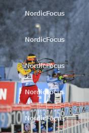 02.12.2023, Oestersund, Sweden, (SWE): Cesar Beauvais (BEL) - IBU World Cup Biathlon, sprint men, Oestersund (SWE). www.nordicfocus.com. © Authamayou/NordicFocus. Every downloaded picture is fee-liable.