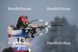 02.12.2023, Oestersund, Sweden, (SWE): Niklas Hartweg (SUI) - IBU World Cup Biathlon, sprint men, Oestersund (SWE). www.nordicfocus.com. © Authamayou/NordicFocus. Every downloaded picture is fee-liable.