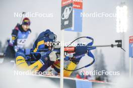 02.12.2023, Oestersund, Sweden, (SWE): Anton Ivarsson (SWE) - IBU World Cup Biathlon, sprint men, Oestersund (SWE). www.nordicfocus.com. © Authamayou/NordicFocus. Every downloaded picture is fee-liable.