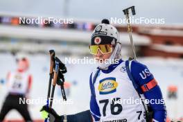 01.12.2023, Oestersund, Sweden, (SWE): Kelsey Joan Dickinson (USA) - IBU World Cup Biathlon, sprint women, Oestersund (SWE). www.nordicfocus.com. © Manzoni/NordicFocus. Every downloaded picture is fee-liable.
