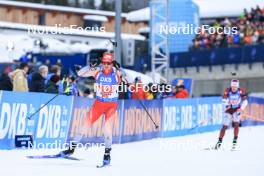 10.12.2023, Hochfilzen, Austria (AUT): Sebastian Stalder (SUI) - IBU World Cup Biathlon, relay men, Hochfilzen (AUT). www.nordicfocus.com. © Manzoni/NordicFocus. Every downloaded picture is fee-liable.