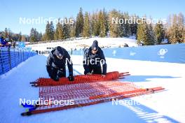 16.12.2023, Lenzerheide, Switzerland (SUI): Event Feature: IBU workers - IBU World Cup Biathlon, pursuit women, Lenzerheide (SUI). www.nordicfocus.com. © Manzoni/NordicFocus. Every downloaded picture is fee-liable.