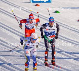 06.01.2023, Val di Fiemme, Italy (ITA): Simen Hegstad Krueger (NOR), Federico Pellegrino (ITA), (l-r)  - FIS world cup cross-country, tour de ski, individual sprint, Val di Fiemme (ITA). www.nordicfocus.com. © Barbieri/NordicFocus. Every downloaded picture is fee-liable.