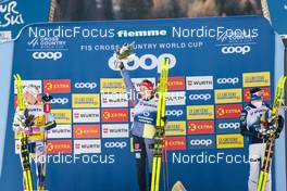 07.01.2023, Val di Fiemme, Italy (ITA): Frida Karlsson (SWE), Katharina Hennig (GER), Kerttu Niskanen (FIN), (l-r) - FIS world cup cross-country, tour de ski, mass, Val di Fiemme (ITA). www.nordicfocus.com. © Modica/NordicFocus. Every downloaded picture is fee-liable.