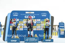 27.01.2023, Les Rousses, France (FRA): Sjur Roethe (NOR), Harald Oestberg Amundsen (NOR), William Poromaa (SWE), (l-r) - FIS world cup cross-country, 10km, Les Rousses (FRA). www.nordicfocus.com. © Authamayou/NordicFocus. Every downloaded picture is fee-liable.