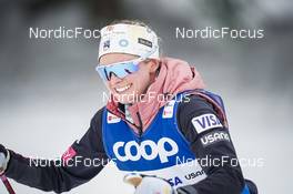 27.01.2023, Les Rousses, France (FRA): Jessie Diggins (USA) - FIS world cup cross-country, 10km, Les Rousses (FRA). www.nordicfocus.com. © Thibaut/NordicFocus. Every downloaded picture is fee-liable.