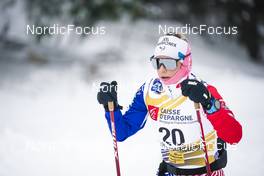 27.01.2023, Les Rousses, France (FRA): Coralie Bentz (FRA) - FIS world cup cross-country, 10km, Les Rousses (FRA). www.nordicfocus.com. © Thibaut/NordicFocus. Every downloaded picture is fee-liable.