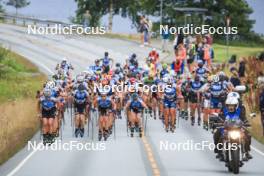 03.08.2023, Sandnes, Norway (NOR): Jakob Walther (GER), Alvar Myhlback (SWE), (l-r) - BLINK23 Festival Cross-Country - Sandnes (NOR). www.nordicfocus.com. © Manzoni/NordicFocus. Every downloaded picture is fee-liable.
