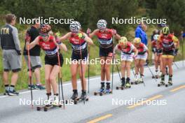 03.08.2023, Sandnes, Norway (NOR): Anniken Sand (NOR), Milla Grosberghaugen Andreassen (NOR), (l-r) - BLINK23 Festival Cross-Country - Sandnes (NOR). www.nordicfocus.com. © Manzoni/NordicFocus. Every downloaded picture is fee-liable.