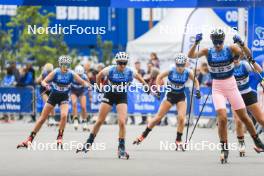 04.08.2023, Sandnes, Norway (NOR): Felicie Chappaz (FRA), Mathilde Hagen Roenning (NOR), (l-r) - BLINK23 Festival Cross-Country - Sandnes (NOR). www.nordicfocus.com. © Manzoni/NordicFocus. Every downloaded picture is fee-liable.