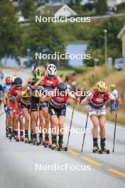 03.08.2023, Sandnes, Norway (NOR): Silje Oeyre Slind (NOR), Anikken Gjerde Alnaes (NOR), Magni Smedas (NOR), (l-r) - BLINK23 Festival Cross-Country - Sandnes (NOR). www.nordicfocus.com. © Manzoni/NordicFocus. Every downloaded picture is fee-liable.