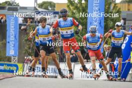 05.08.2023, Sandnes, Norway (NOR): George Ersson (SWE), Paal Golberg (NOR), Haavard Solaas Taugboel (NOR), (l-r) - BLINK23 Festival Cross-Country - Sandnes (NOR). www.nordicfocus.com. © Manzoni/NordicFocus. Every downloaded picture is fee-liable.