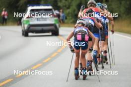 03.08.2023, Sandnes, Norway (NOR): Sophie Ireland Laukli (USA), Margaux Gaillard (FRA), (l-r) - BLINK23 Festival Cross-Country - Sandnes (NOR). www.nordicfocus.com. © Manzoni/NordicFocus. Every downloaded picture is fee-liable.
