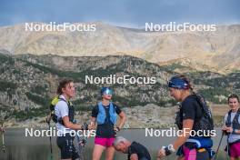 14.10.2023, Font-Romeu, France (FRA): Maelle Veyre (FRA), Eve Ondine Duchaufour (FRA), (l-r) - Cross-Country training, Font-Romeu (FRA). www.nordicfocus.com. © Authamayou/NordicFocus. Every downloaded picture is fee-liable.