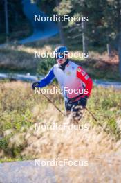 23.09.2023, Font-Romeu, France (FRA): Jules Chappaz (FRA) - Cross-Country training, Font-Romeu (FRA). www.nordicfocus.com. © Authamayou/NordicFocus. Every downloaded picture is fee-liable.