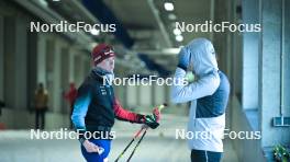 28.09.2023, Oberhof, Germany (GER): Cla-Ursin Nufer (SUI), Erik Braten (NOR), (l-r) - Cross-Country training, Oberhof (GER). www.nordicfocus.com. © Reichert/NordicFocus. Every downloaded picture is fee-liable.