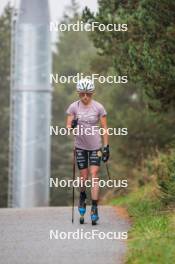 18.10.2023, Font-Romeu, France (FRA): Delphine Claudel (FRA) - Cross-Country training, Font-Romeu (FRA). www.nordicfocus.com. © Authamayou/NordicFocus. Every downloaded picture is fee-liable.