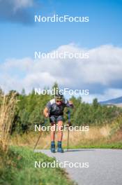 23.09.2023, Font-Romeu, France (FRA): Clément Parisse (FRA) - Cross-Country training, Font-Romeu (FRA). www.nordicfocus.com. © Authamayou/NordicFocus. Every downloaded picture is fee-liable.