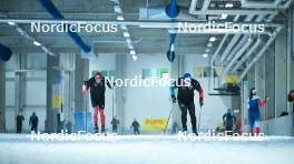 28.09.2023, Oberhof, Germany (GER): Beda Klee (SUI), Janik Riebli (SUI), (l-r) - Cross-Country training, Oberhof (GER). www.nordicfocus.com. © Reichert/NordicFocus. Every downloaded picture is fee-liable.